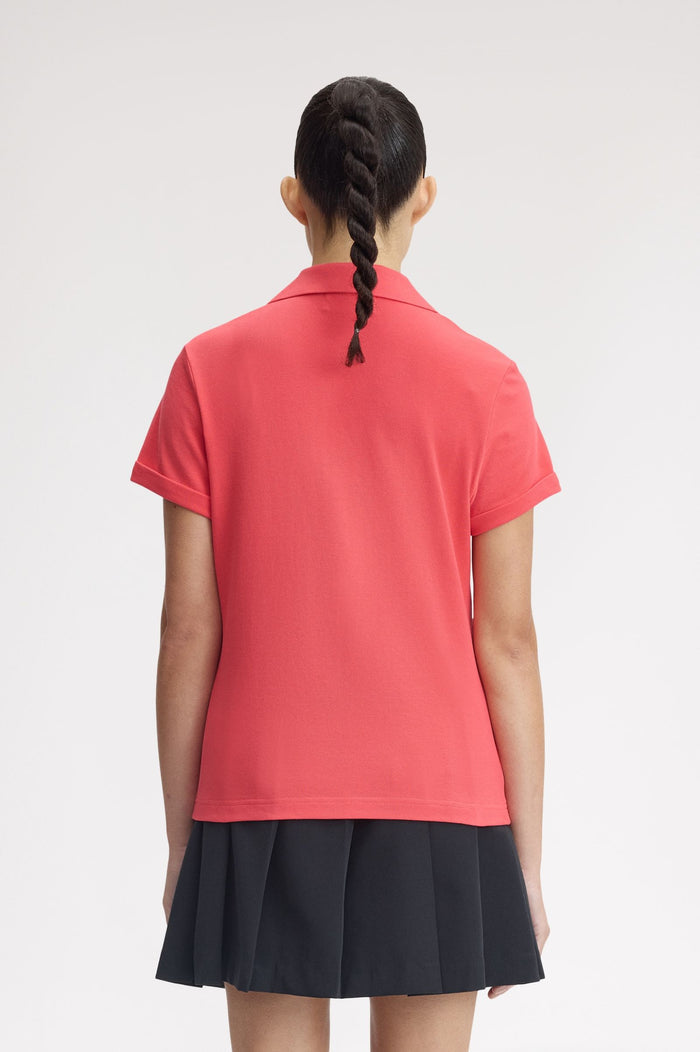 Fred Perry Amy Winehouse Pocket Detail Polo Shirt Flamingo Tan
