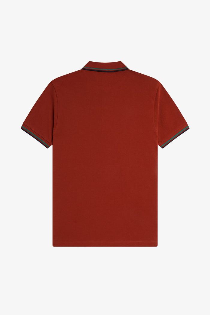 Fred Perry Polo Burnt Red / Sport Green / Navy