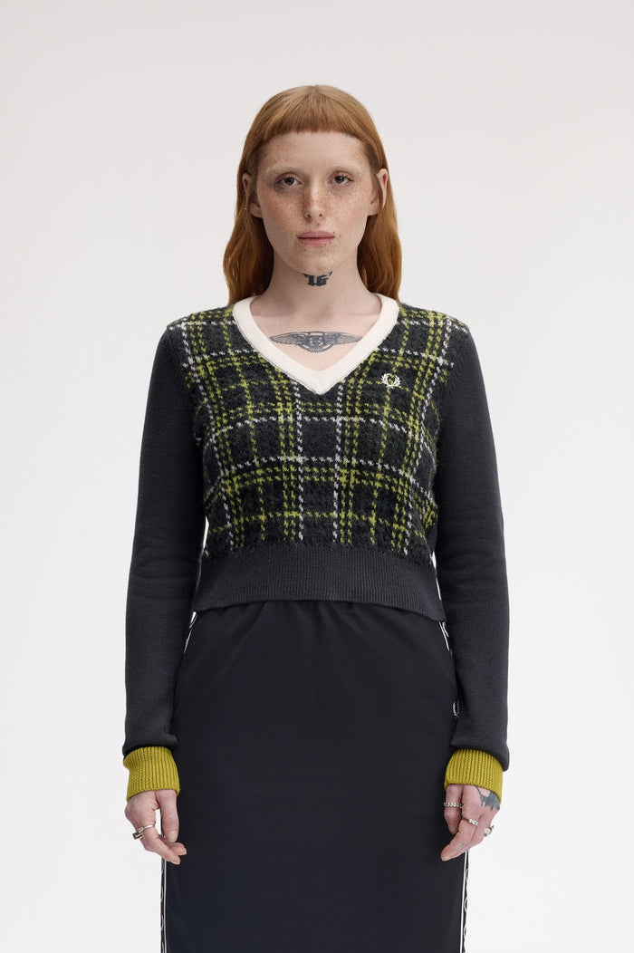 Fred Perry Tartan Panel Jumper