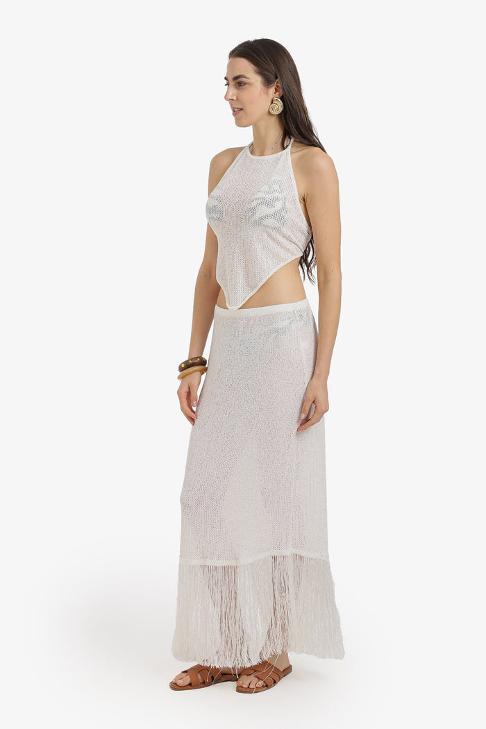 Fringe-Trim Beach Set