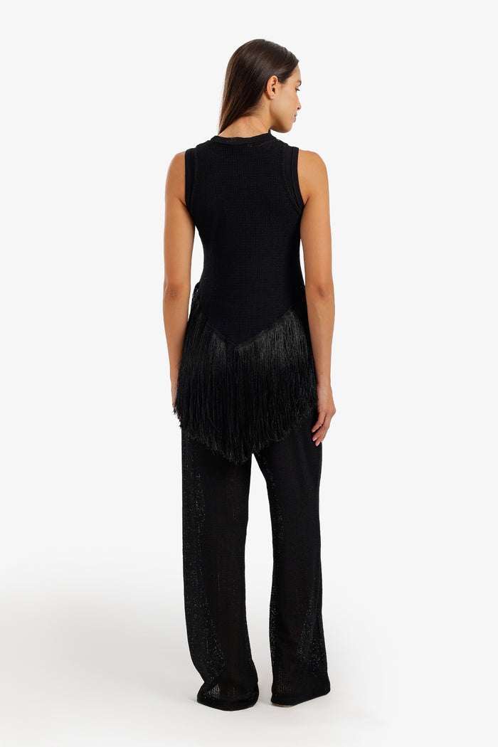 Fringed Perforated Beach Set