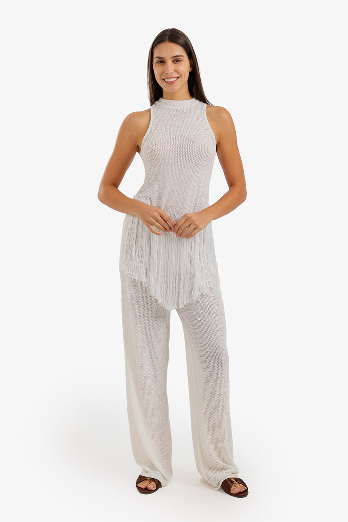 Fringed Perforated Beach Set