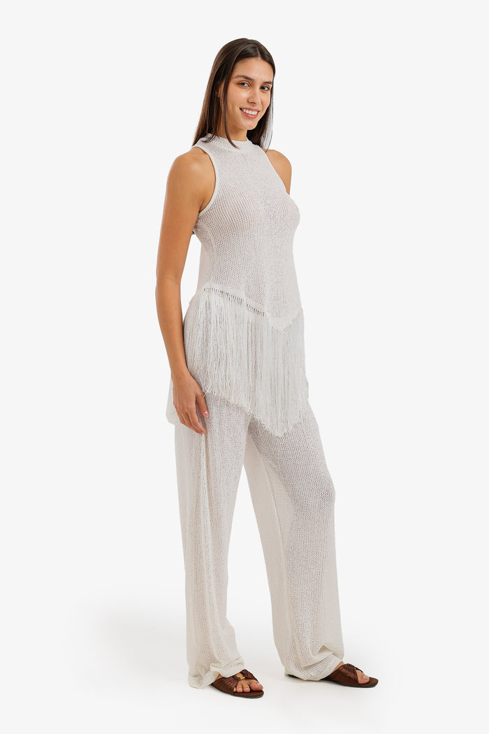 Fringed Perforated Beach Set