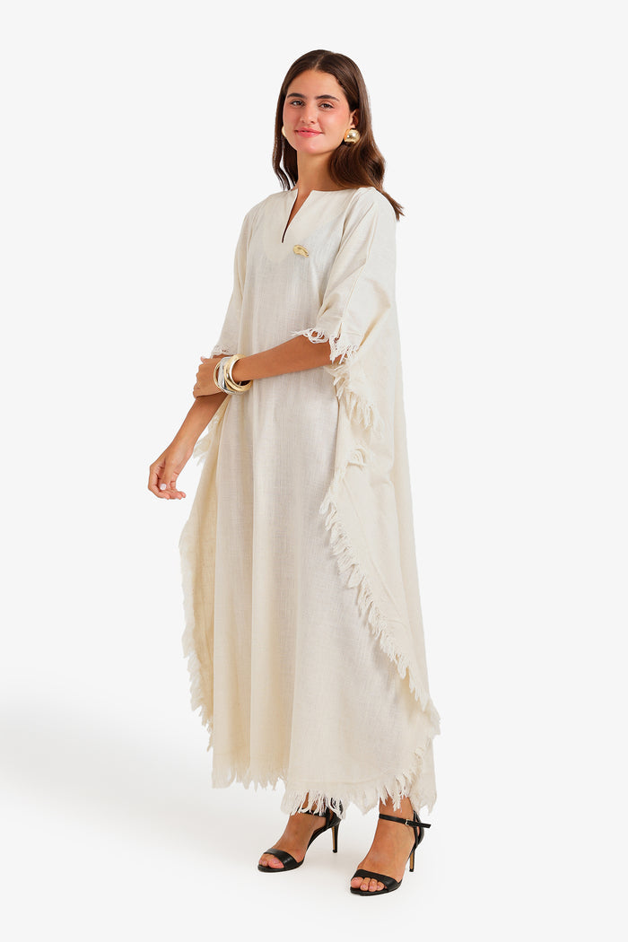Fringed Trim Maxi Dress