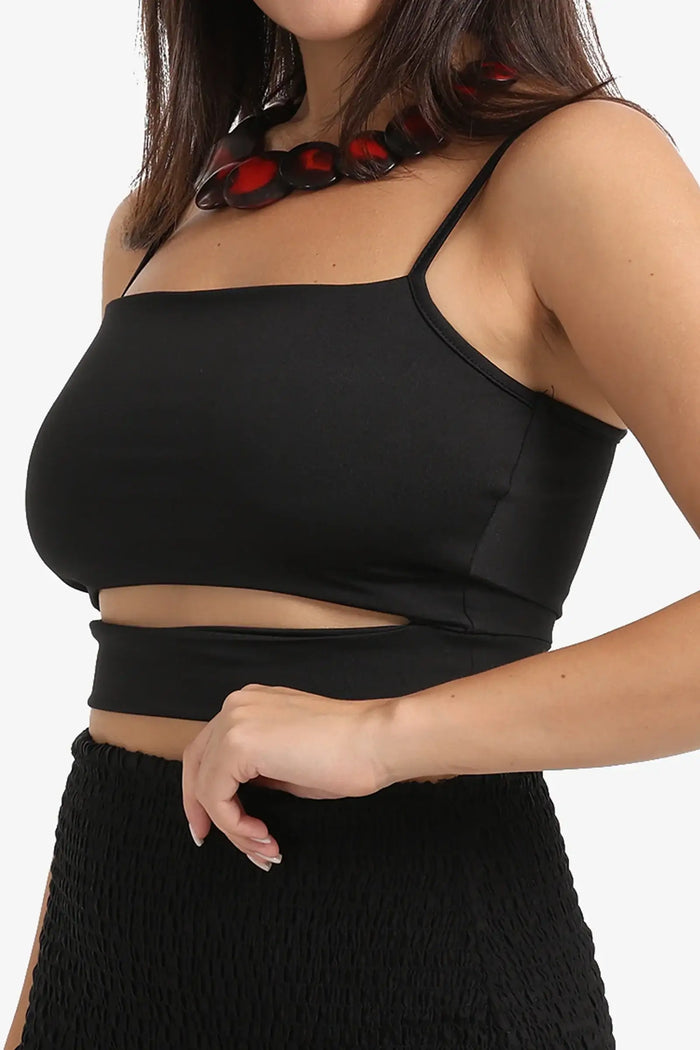 Front Cut Out Waist Top