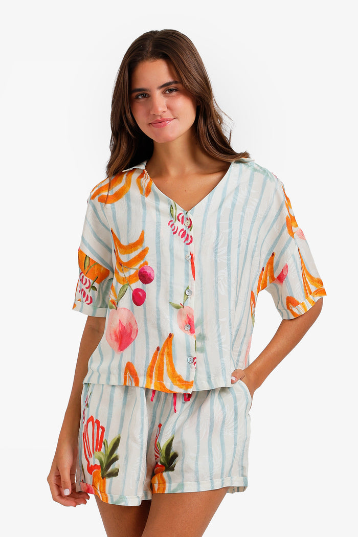Fruit-Print Pyjama Set