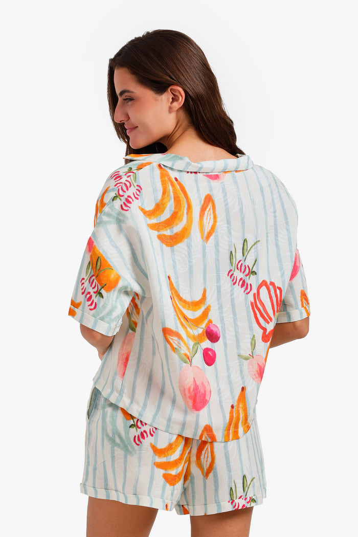 Fruit-Print Pyjama Set
