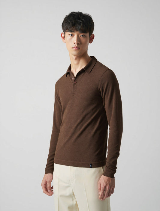 Full Sleeve Collar Neck Rust