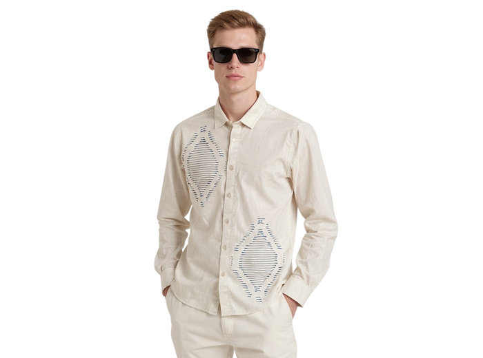 Full Sleeve Print Natural