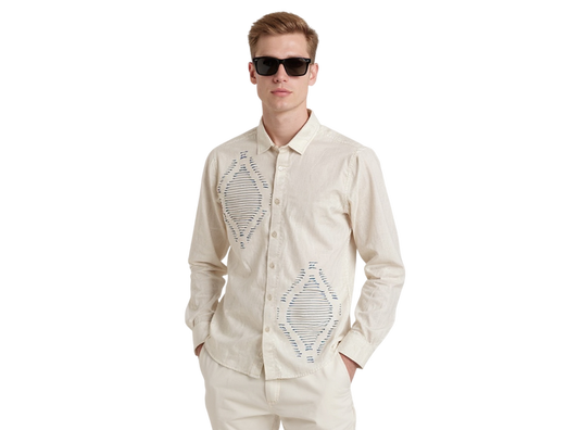 Full Sleeve Print Natural