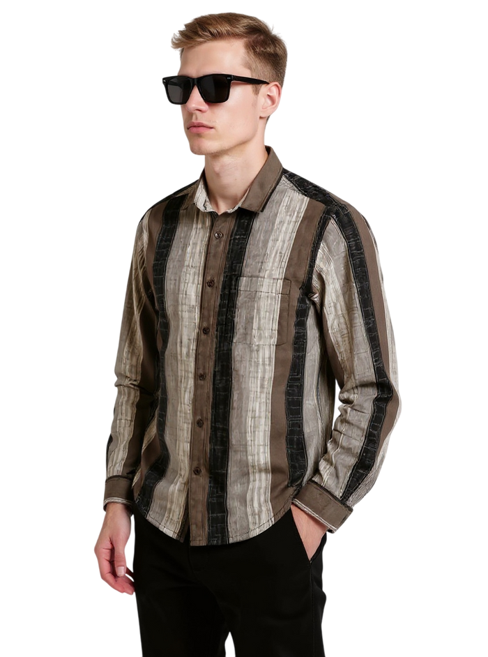 Full Sleeve Stripe Brown