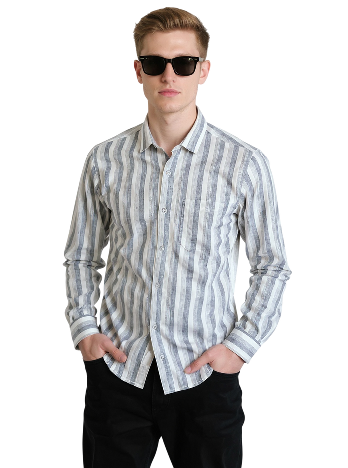 Full Sleeve Stripe Off White