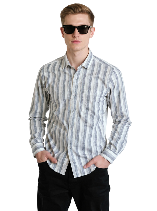 Full Sleeve Stripe Off White
