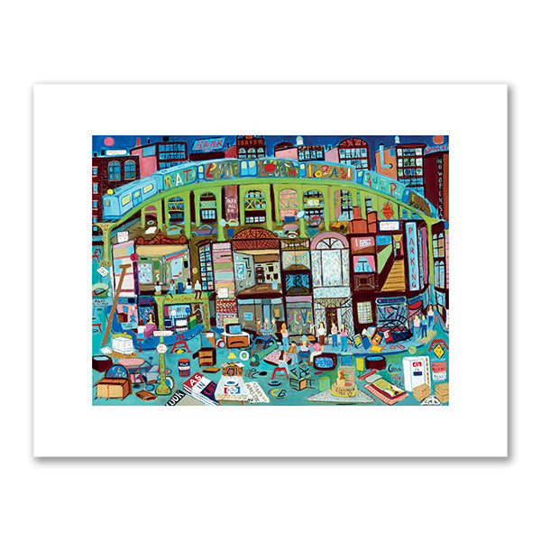 Ralph Fasanella, Fun City, 1980, Private Collection. Courtesy Andrew Edlin Gallery. Â© Estate of Ralph Fasanella. Fine Art Prints in various sizes by Museums.Co