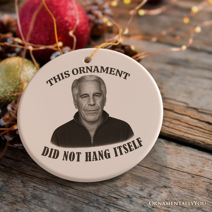 Funny Christmas Meme Party Gift Ornament, Secret Santa and White Elephant Gift Ceramic Ornament OrnamentallyYou