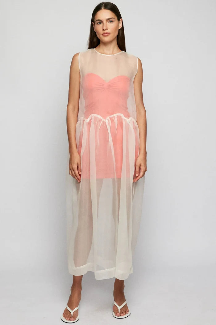 Gathered Bodice Mini - Spiced Coral