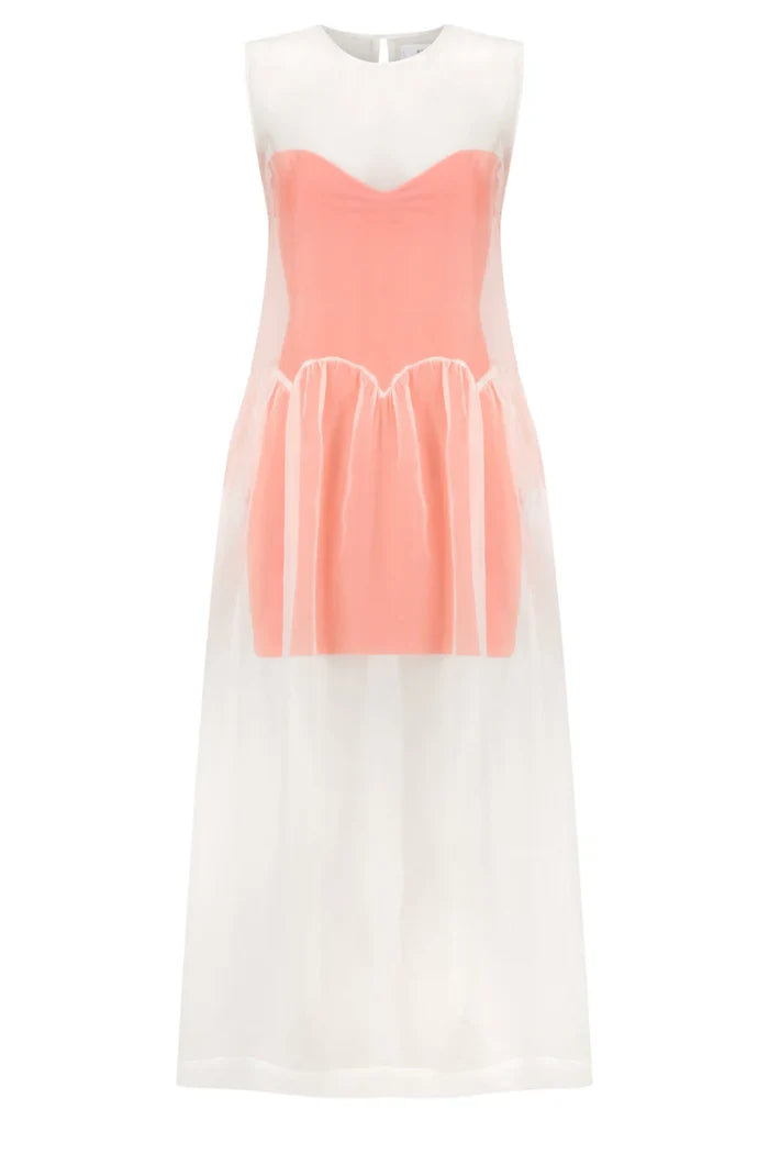 Gathered Bodice Mini - Spiced Coral