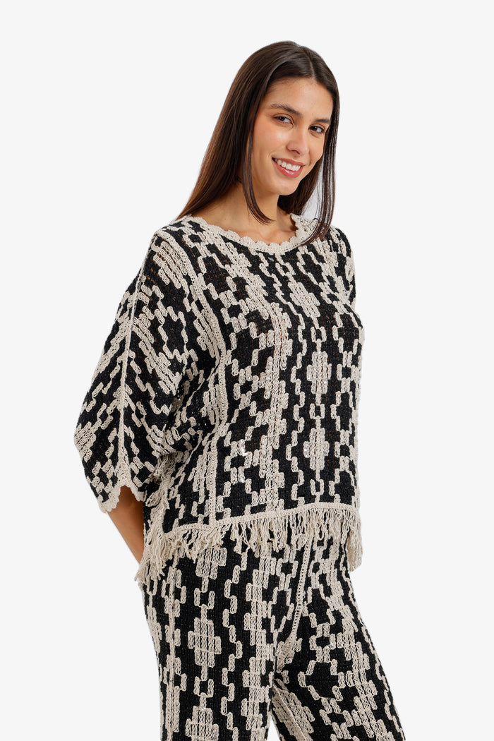 Geometric Crochet Beach Top
