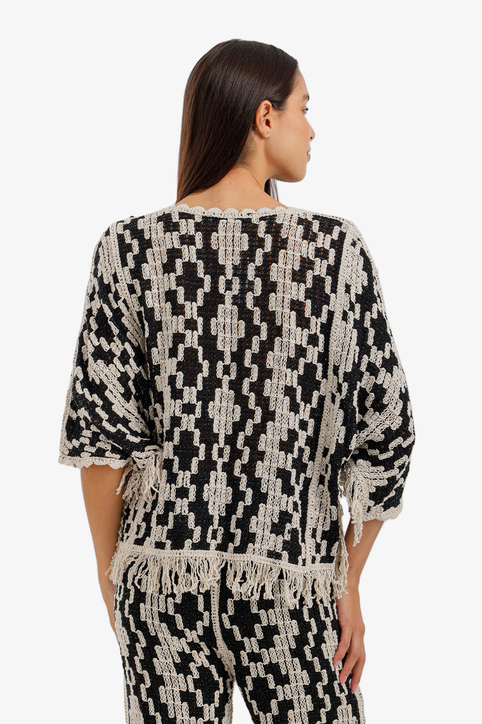 Geometric Crochet Beach Top