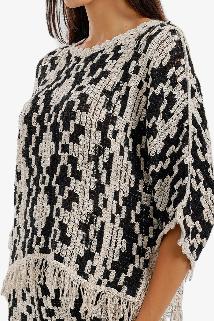 Geometric Crochet Beach Top