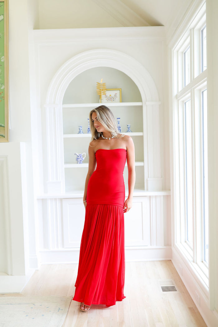 Giles Maxi Dress - Red