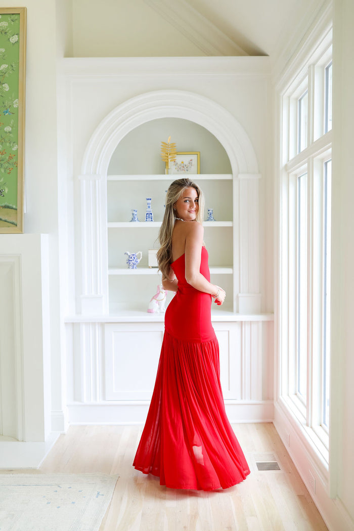 Giles Maxi Dress - Red