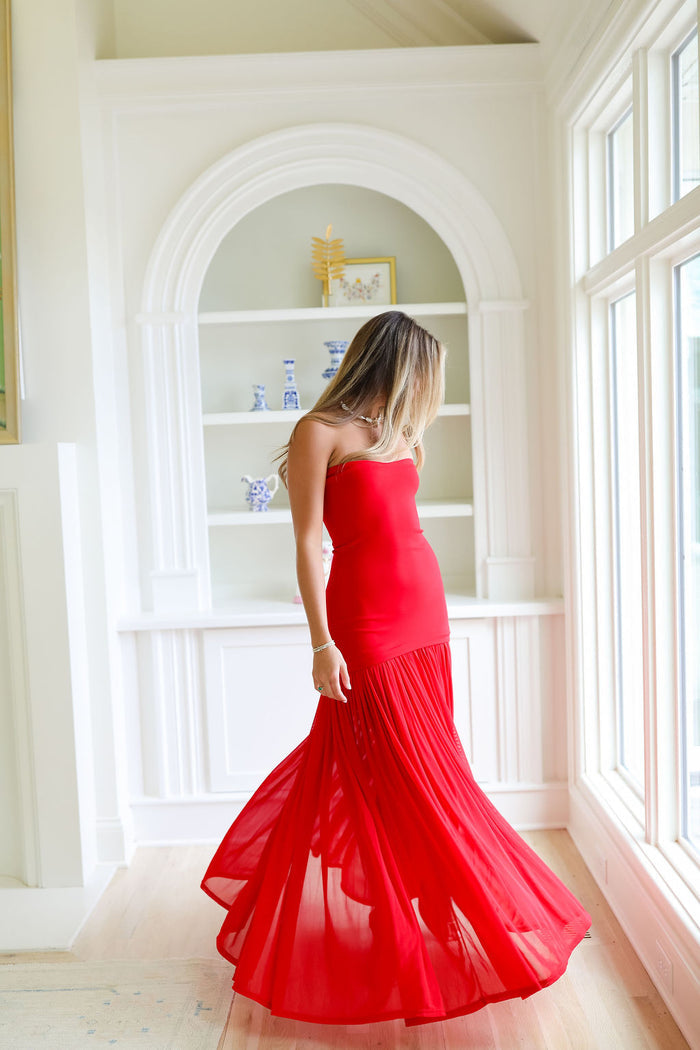 Giles Maxi Dress - Red