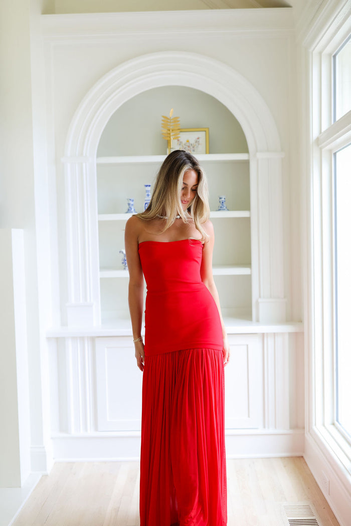 Giles Maxi Dress - Red