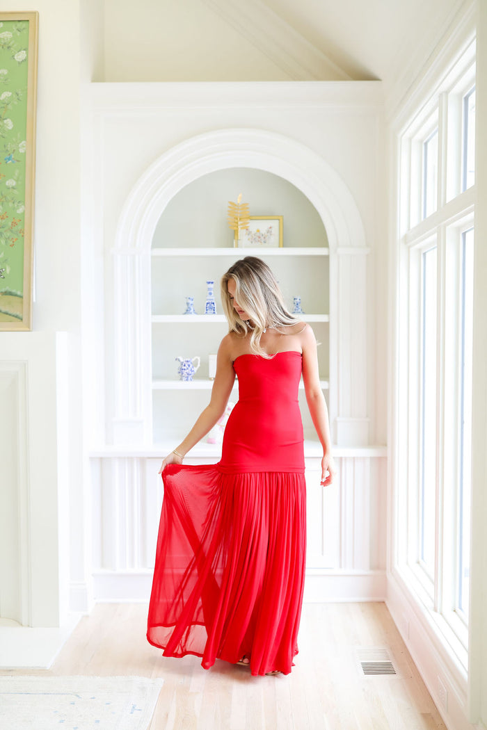 Giles Maxi Dress - Red
