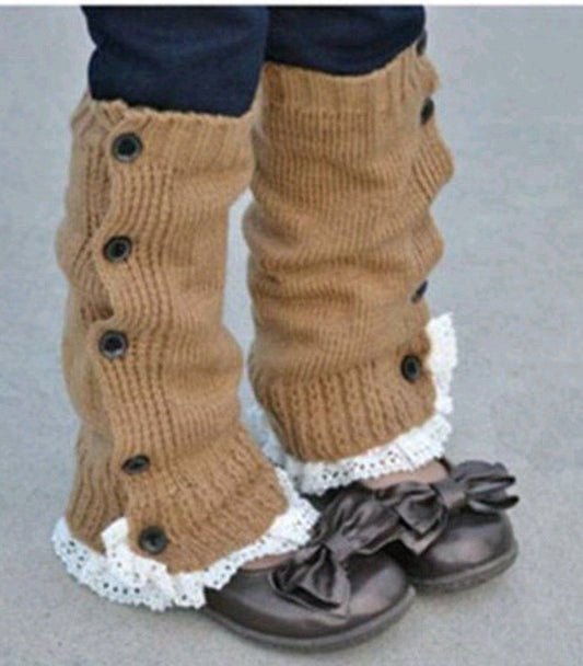Girls Laced Knitted Wool Leg Warmers Socks Yo Baby Wholesale