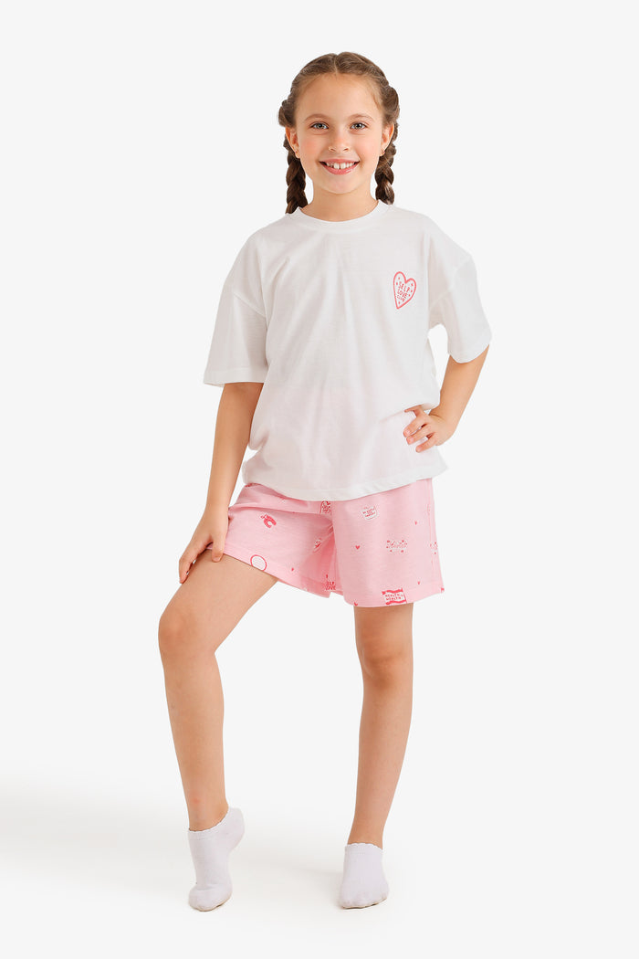 Girly Dropped Shoulder Pyjama