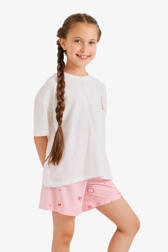Girly Dropped Shoulder Pyjama