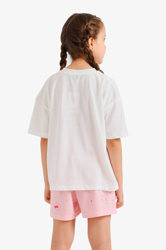 Girly Dropped Shoulder Pyjama