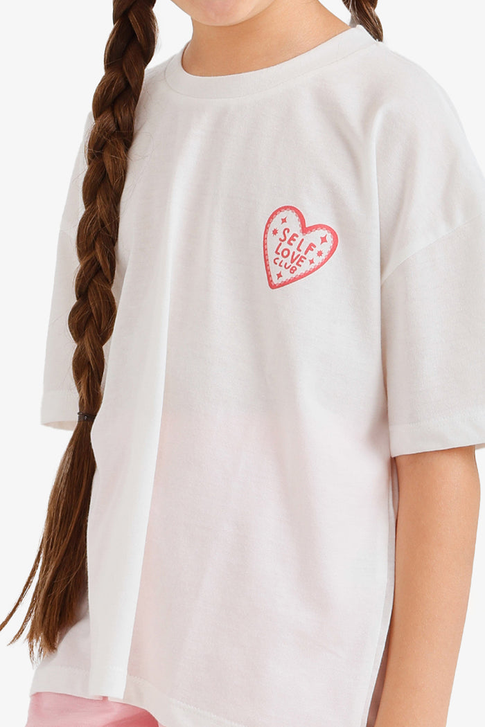Girly Dropped Shoulder Pyjama