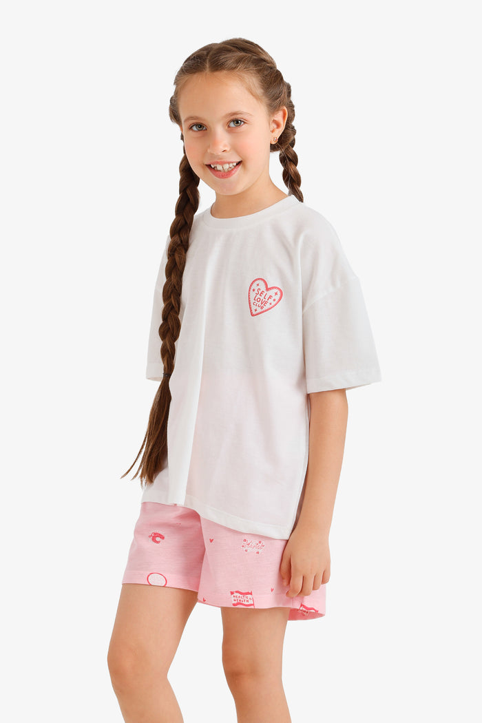 Girly Dropped Shoulder Pyjama