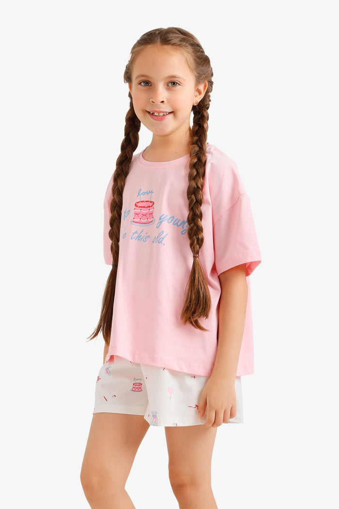 Girly Printed Pyjama Set