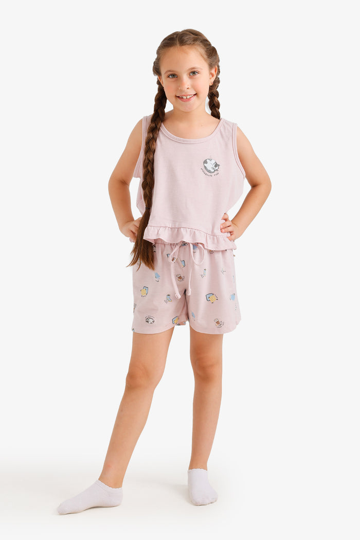Girly Ruffled Hem Pyjama