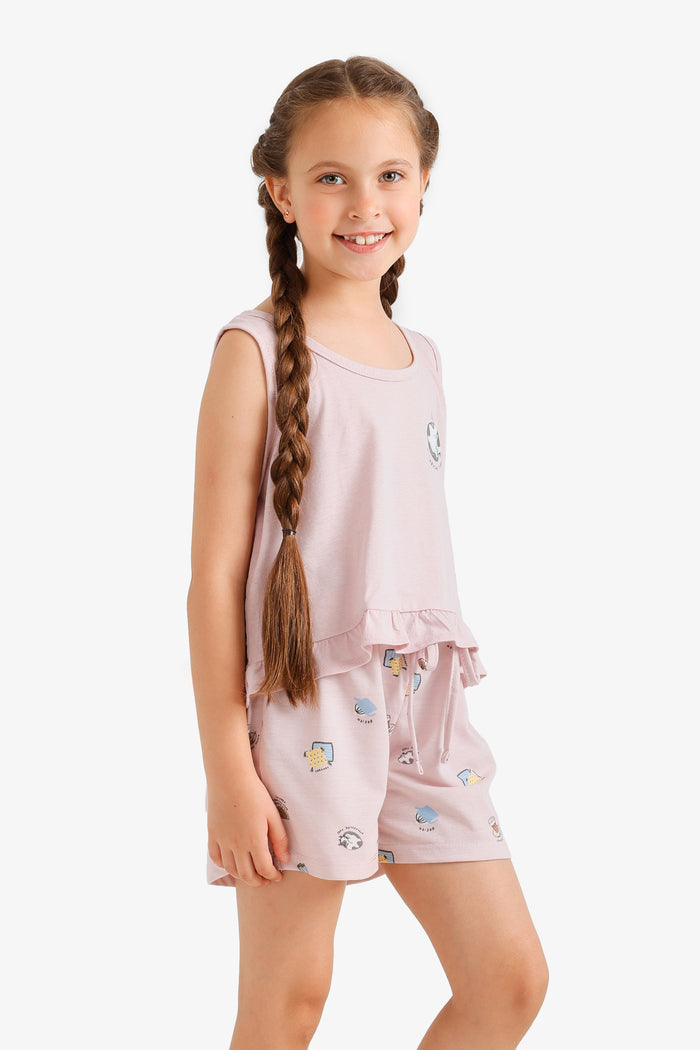 Girly Ruffled Hem Pyjama