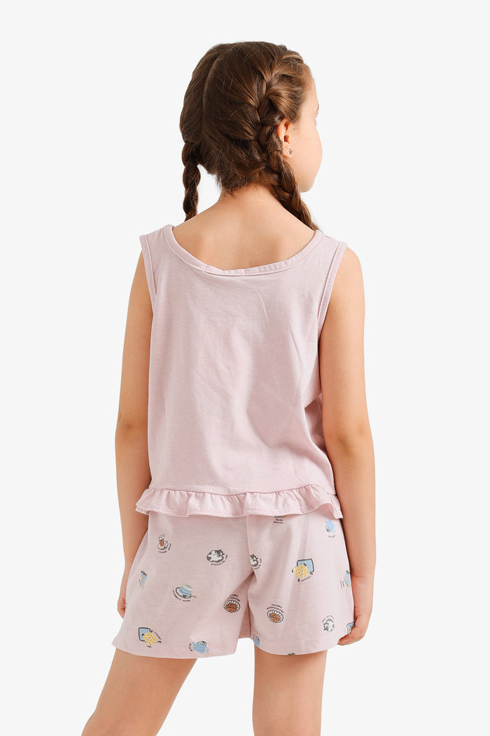 Girly Ruffled Hem Pyjama