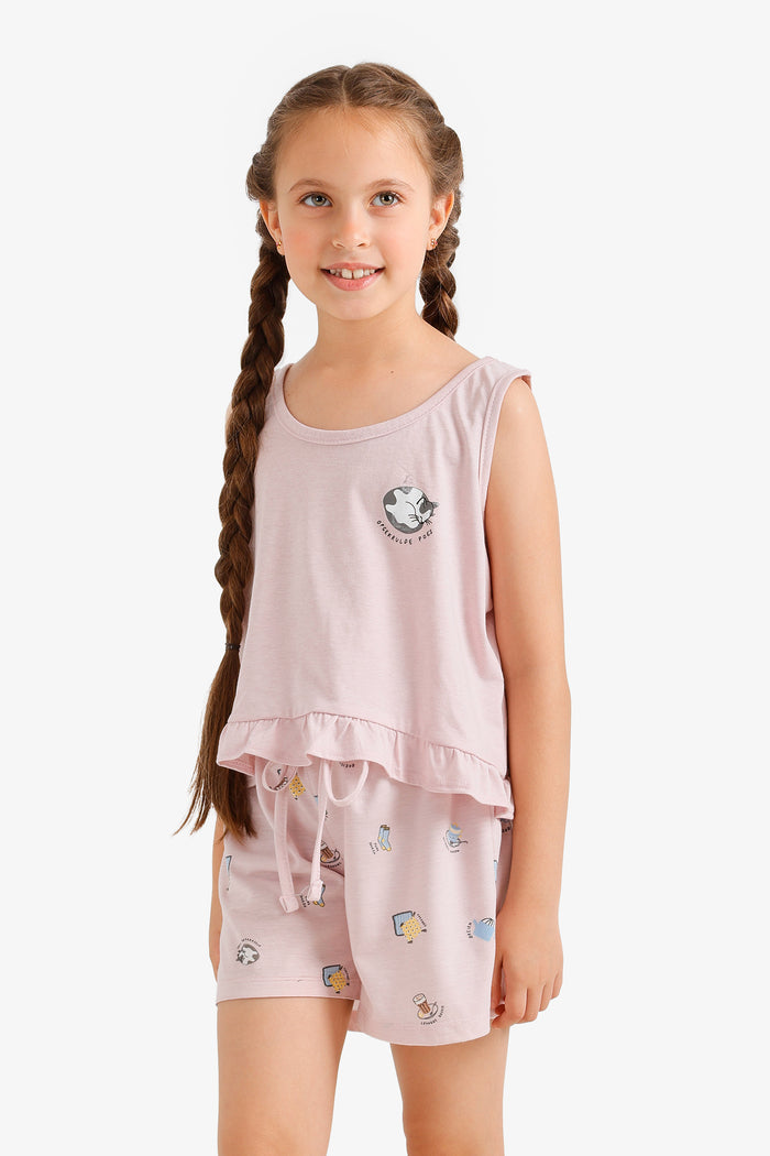 Girly Ruffled Hem Pyjama
