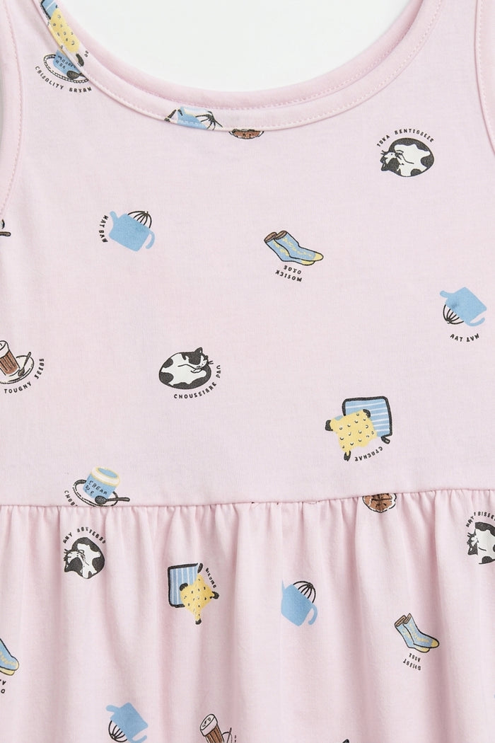 Girly Sleeveless Nightgown