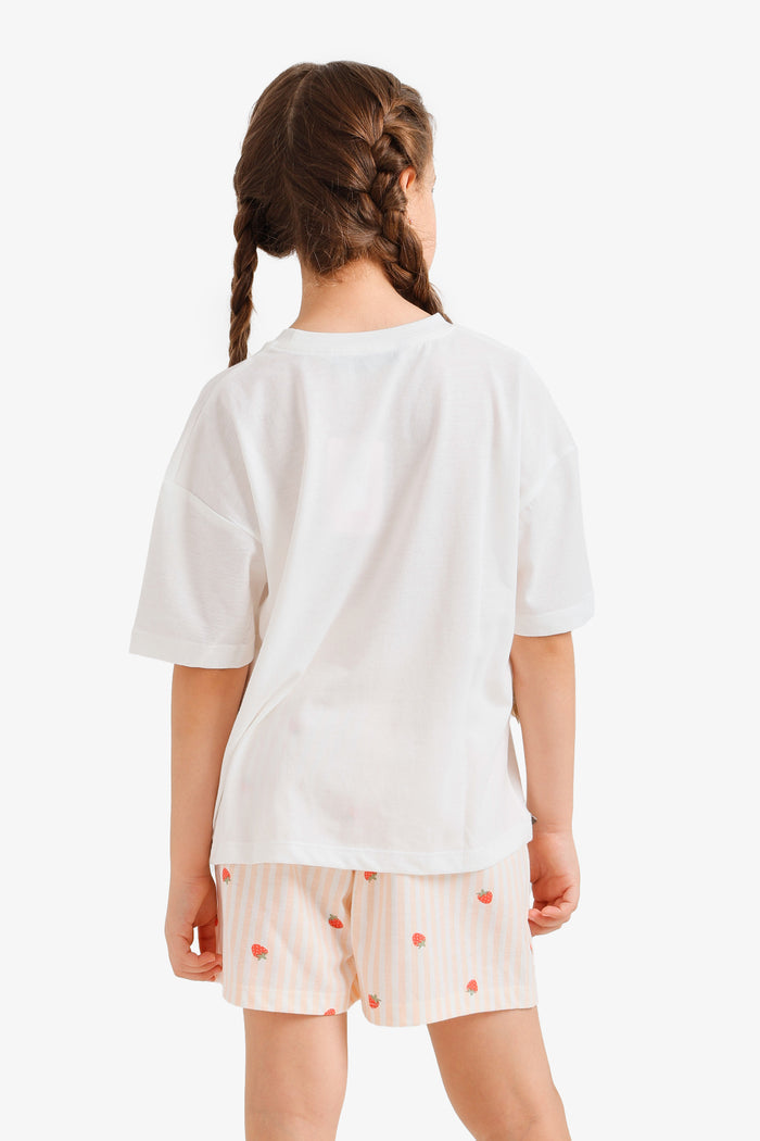 Girly Strawberry Print Pyjama