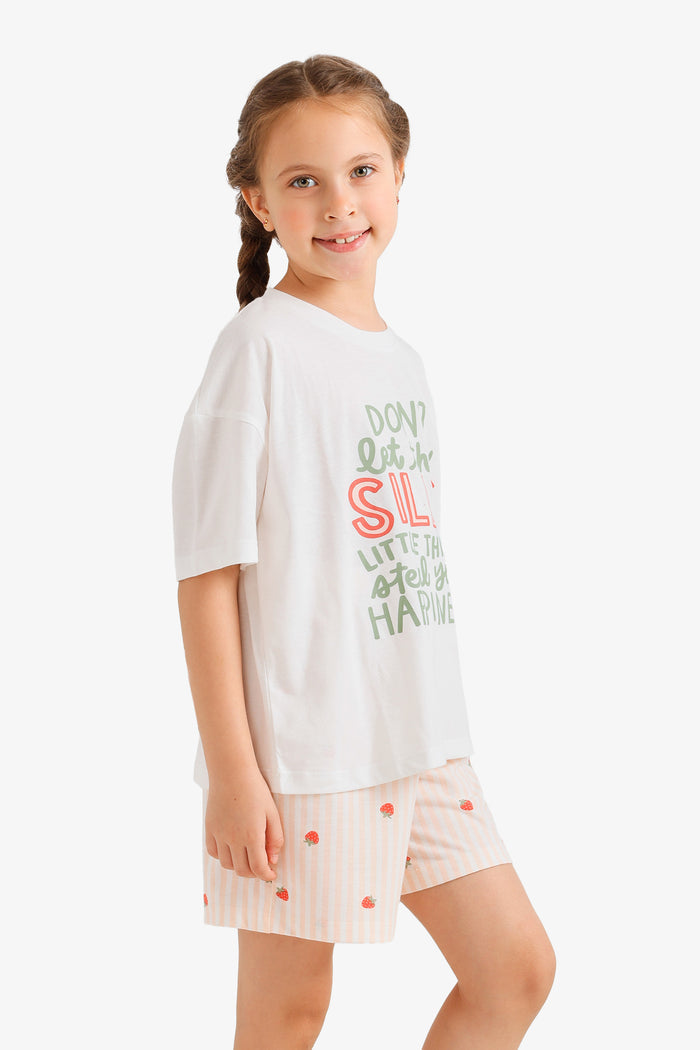 Girly Strawberry Print Pyjama
