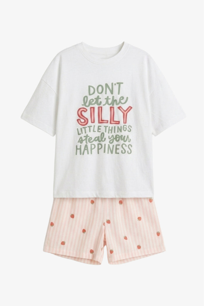 Girly Strawberry Print Pyjama