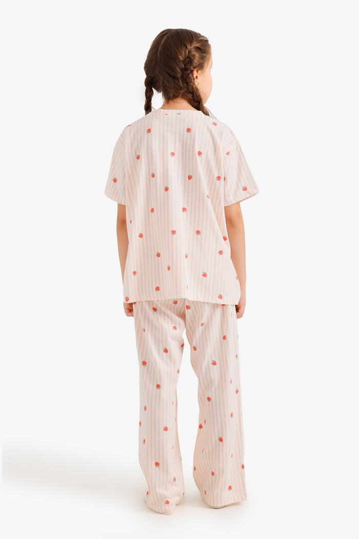 Girly Striped Pyjama Set