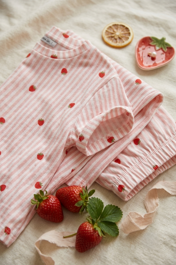 Girly Striped Pyjama Set