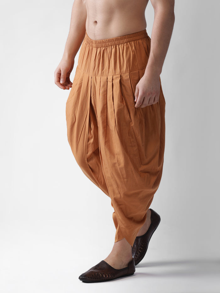 Golden Slim Fit Silk Blend Churidar Pants for Traditional & Wedding Outfits