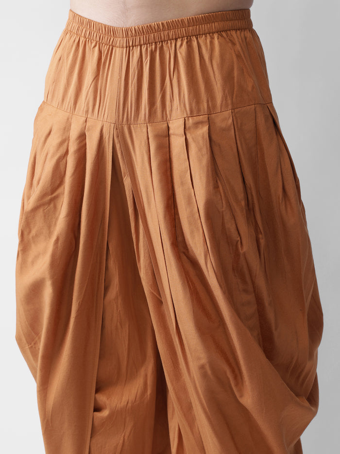 Golden Slim Fit Silk Blend Churidar Pants for Traditional & Wedding Outfits