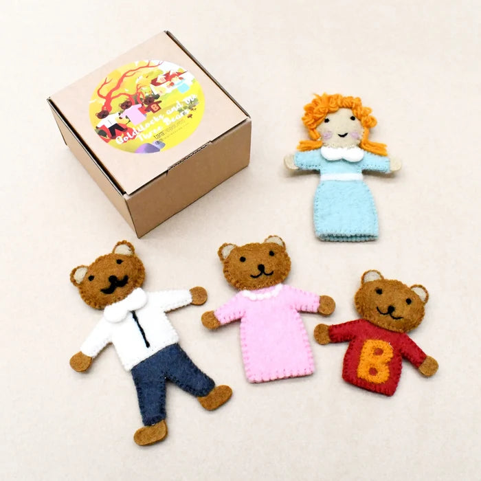 Goldilocks and the Three Bears Felt Finger Puppet Set