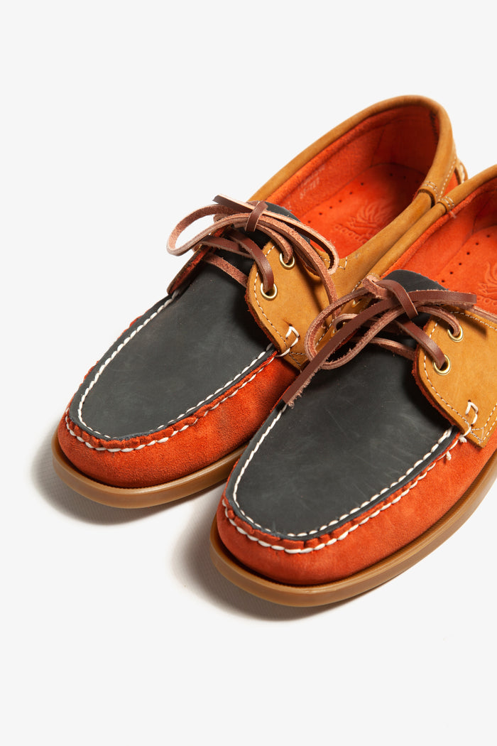 Goodcamp - Deck Loafer Shoes - Orange Multi